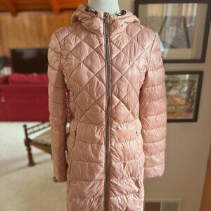 NOIZE Viv Rose Pink Hooded Puffer Coat – S